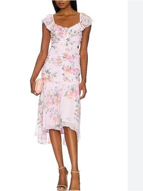 ASTR The Label Devereaux Dress in Pink multi floral size Medium